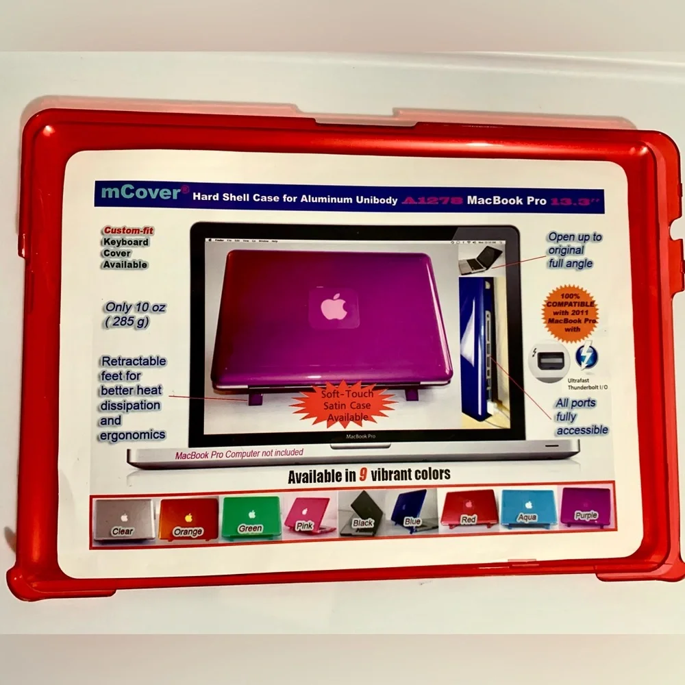 mCover iPearl Hard Shell Case MacBook Laptop Cover & Silicone Keyboard Skin NWT